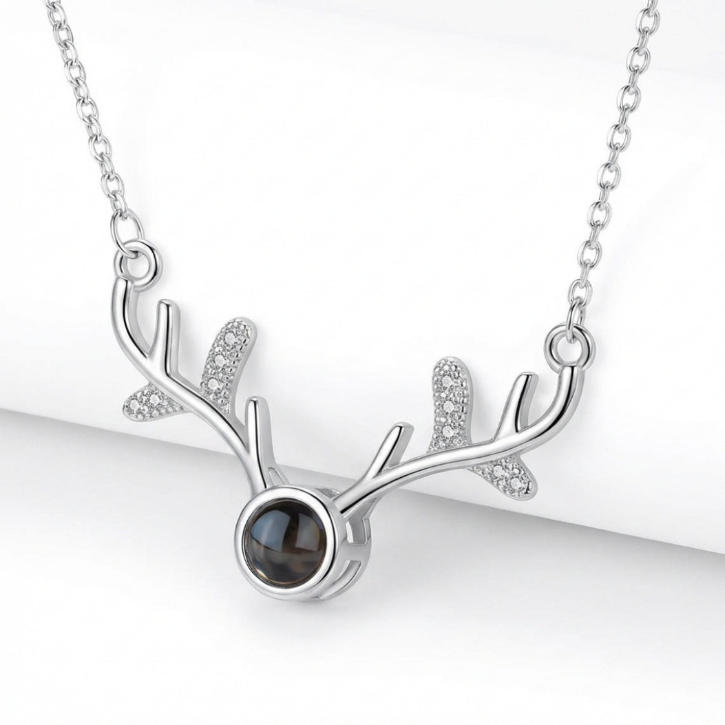 Сребърно Колие Елен с любовно послание на 100 езика